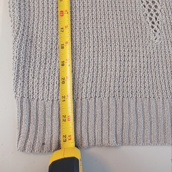 LA'T by L'Agence Open Knit-Paneled 100% Silket Cotton Jumper Sweater - Picture 8 of 16